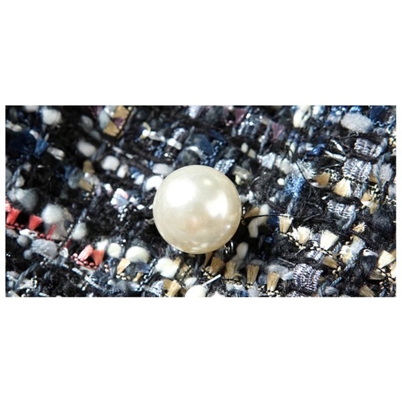 FINAL SALE! Rainbow tweed blazer w/ pearl buttons - Picture 12 of 15